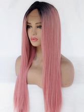 Load image into Gallery viewer, Rooted Smoke Pink Lace Front Wig 393
