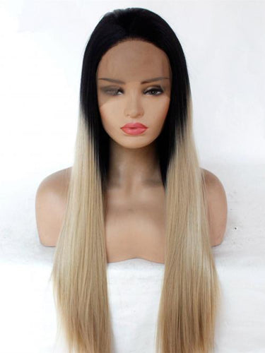 Black Root 27M613# Lace Front Wig 155