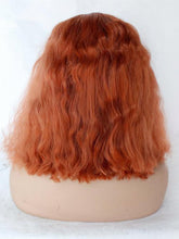 Load image into Gallery viewer, Copper Brown Short Wavy Lace Front Wig 418