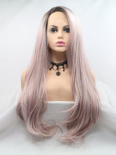 Load image into Gallery viewer, 26&quot; Rooted Taro Pink Lace Front Wig 454