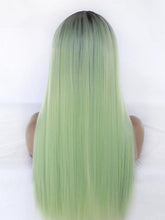 Load image into Gallery viewer, Black Root Pastel Tea Green Lace Front Wig 157