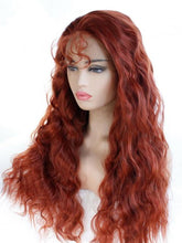 Load image into Gallery viewer, 26&quot; Reddish Brown Wavy Lace Front Wig 388