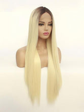 Load image into Gallery viewer, Brown Root Platinum Blonde Lace Front Wig 154