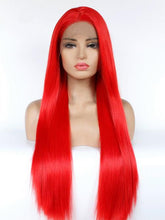 Load image into Gallery viewer, 26&quot; Hot Red Lace Front Wig 386